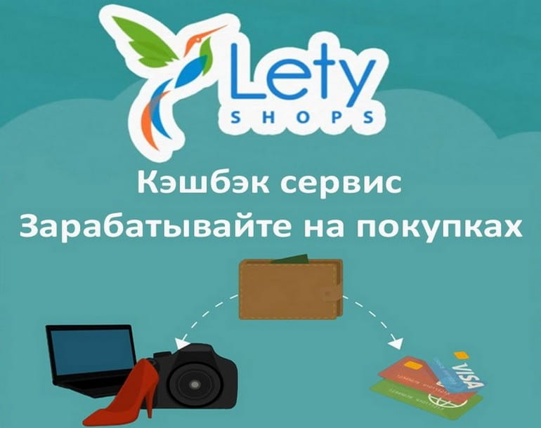 Летишопс - лучший кэшбэк сервис для заработка на покупках Летишопс - лучший кэшбэк сервис